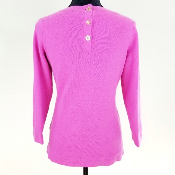 BANANA REPUBLIC Geranium Pink soft cotton sweater - Picture 8 of 8